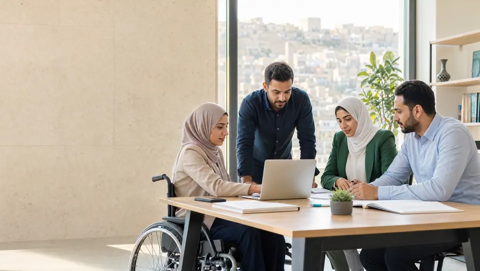 Professionals in Amman collaborating on accessibility and inclusive education.